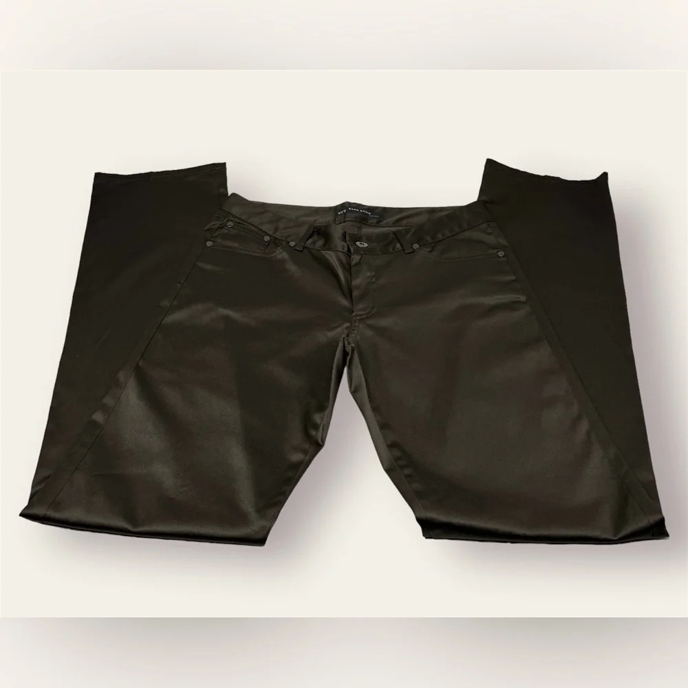Zara Basic Satin Jeans / Pants / Trousers (Brown) - Picture 8 of 15
